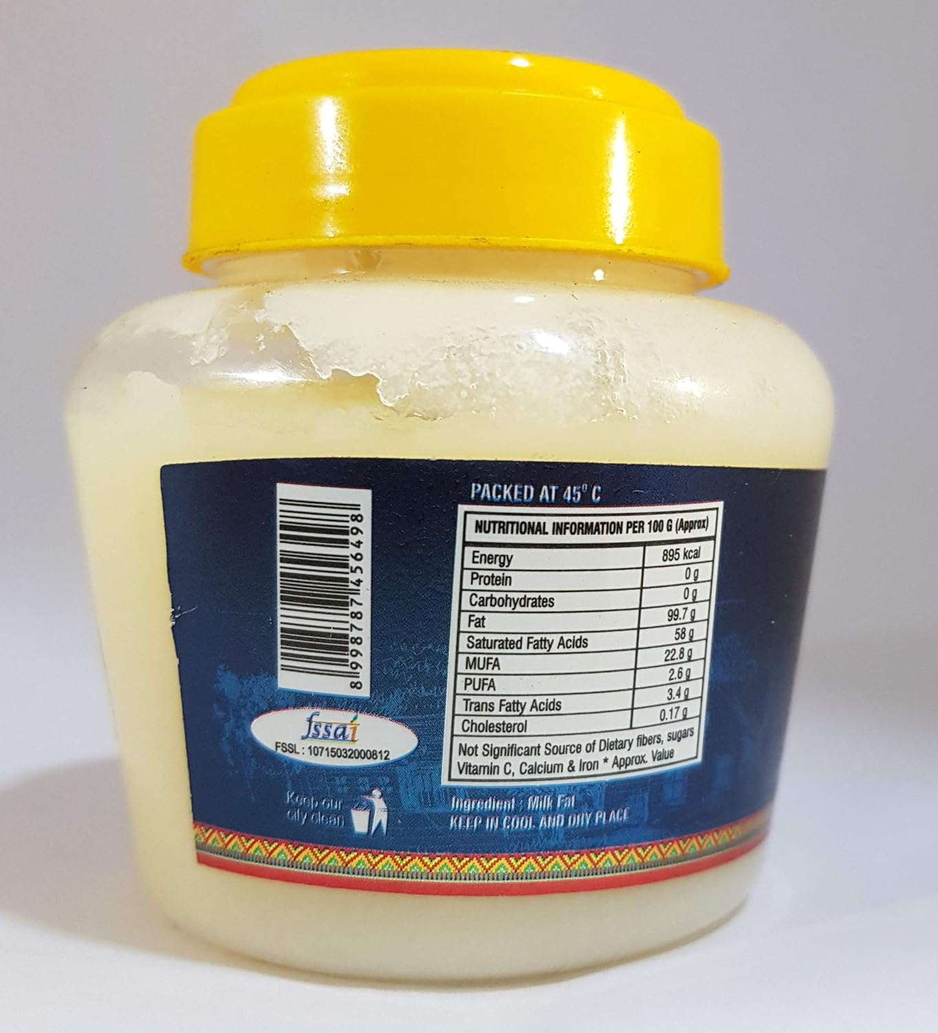 Pure Desi Ghee By Cn Bumiya | High In Nutritious & Healthy Pure Desi Ghee Perfect For Parathe | (200ml) 6.7 Ounce | Jar Pack
