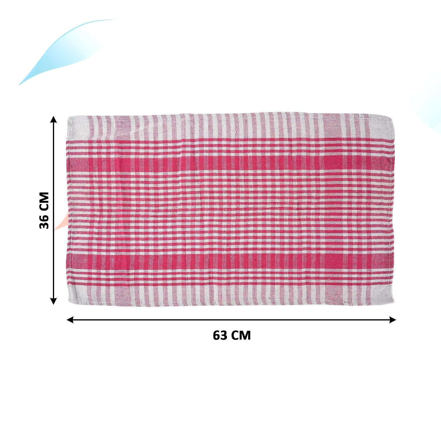 Kuber Industries Cotton Kitchen Towel 200 Gsm | Fridge, Table, Kitchen Platform Cleaning & Roti Napkins - Pink (6 Piece)