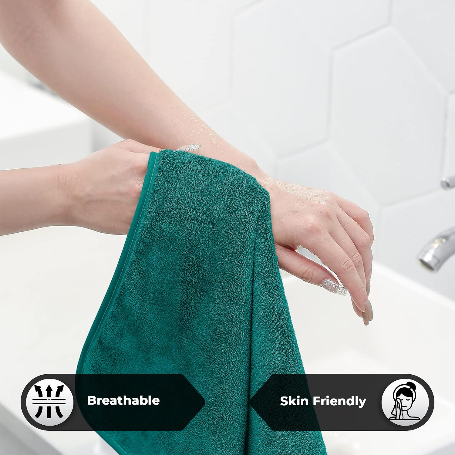 Story@Home Large Size Bath Towel 500 Gsm | Microfiber Bath Towels Perfect For Everyday Use (Green)
