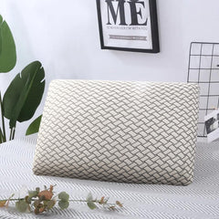 100% Natural Latex Regular Sleeping Bed Pillow, Soft Luxury Pillow, White - 40 X 60 Cm | For Side, Back & Stomach Sleepers | Medium Firmness Pillow - Breathable Jacquard Fabric Cover