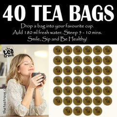The Tea Trove Organic Raspberry Leaf Herbal Tea Bags In Resealable Pouch - 40 Pyramid Tea Bags | Caffeine Free Red Raspberry Tea To Support The Female System