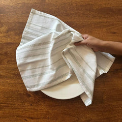 Oak & Lily 100% Cotton Kitchen Napkins Dish Towels 350 Gsm | Premium European Quality Washable, Large Size Kitchen Cloth For Roti, Cleaning, Drying | Green Duck (Set Of 3)