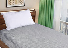 100% Soft Cotton Bedsheet For Single Bed - 60 X 90 Inches, Grey | 400 Thread Count Soft, Durable & Long Lasting - Super Comfortable Touch Bedsheet