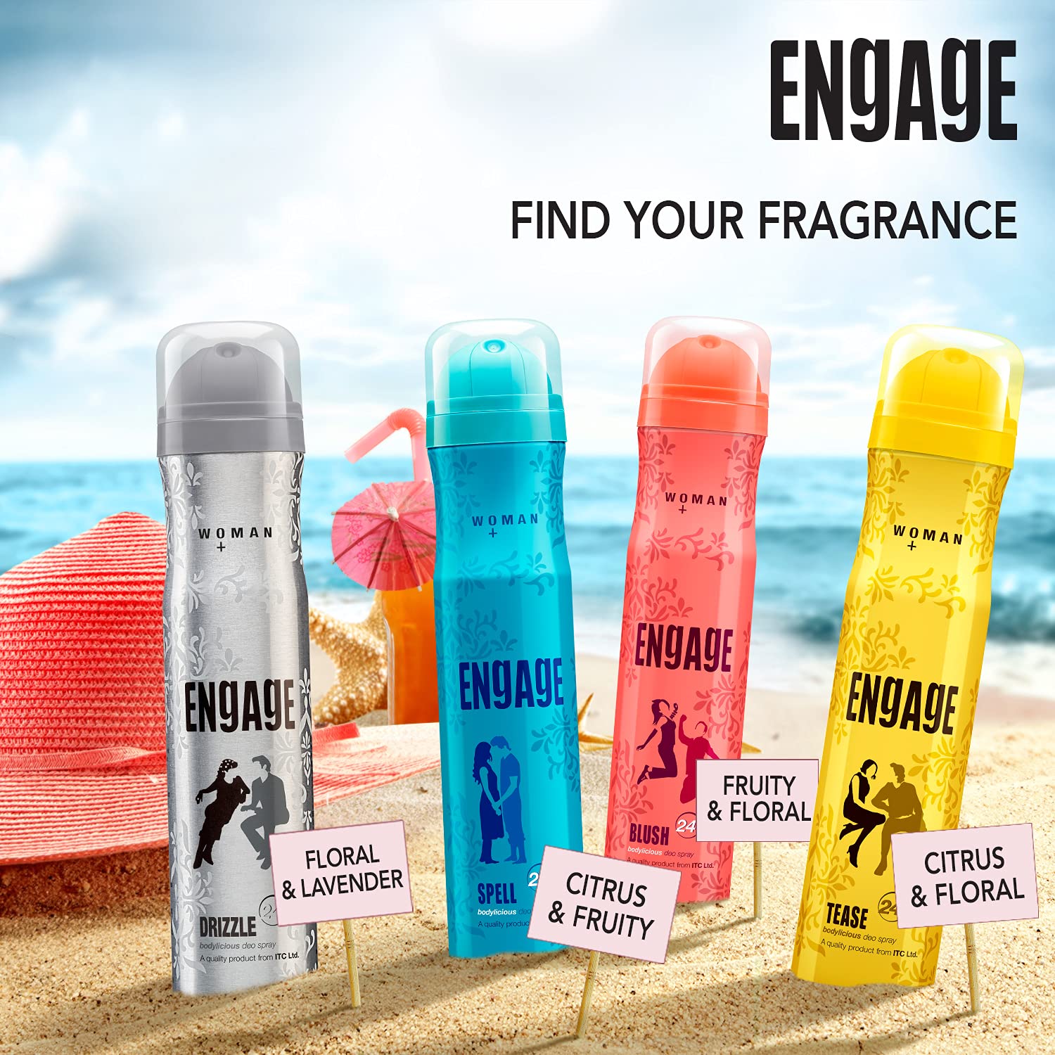 Engage Spell Deodorant For Women | Fragrance Body Spray 150ml 5 Fl.oz. | Perfect For Office Wear & Daily Wear