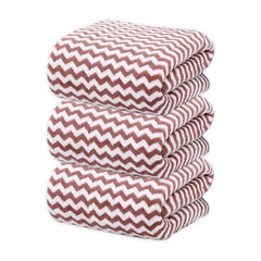 Black Gold The Finer Touch Microfiber Zigzag Bath Towel 1050 Gsm | Soft & Quick Dry Towel Lightweight & Absorbent Use For Men & Women (Purple) - Pack Of 3