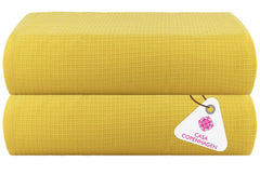 Casa Copenhagen Egyptian Cotton Exotic Hand Towel 400 Gsm (Wf Butter Yellow)- 2 Pcs
