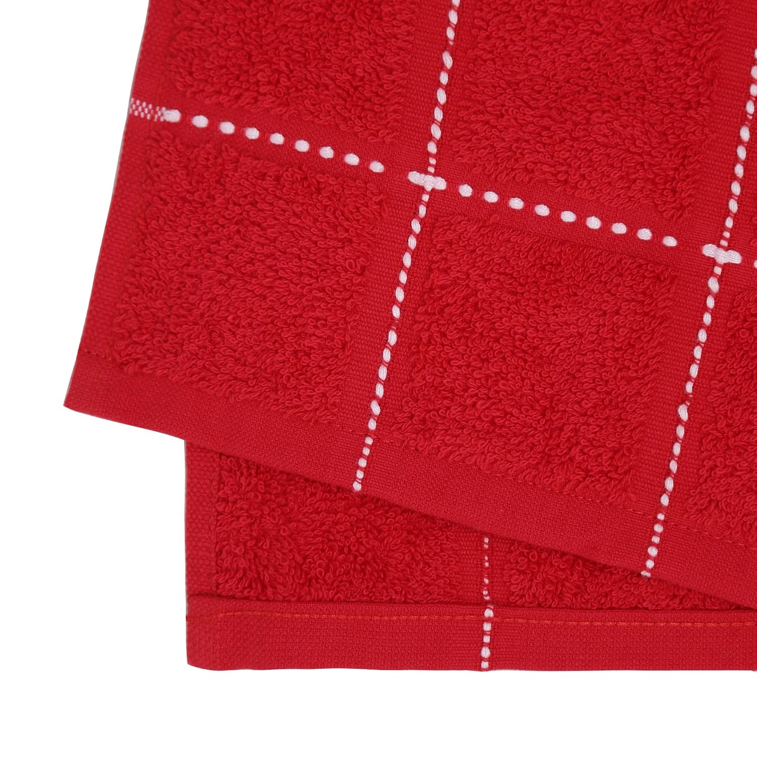 Trident 100% Cotton Luxury Hand Towels 400 Gsm | Super Soft, Easy Care- Everyday, Swim, Pool, Yoga, Travel- Sweet Red (Pack Of 2)