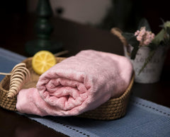 Mush Bamboo 100% Bamboo Hand Towel 600 Gsm | Ultra Soft, Absorbent & Quick Dry Towel For Daily Use Gym, Pool, Travel, Sports & Yoga - Set Of 2 (Pink)
