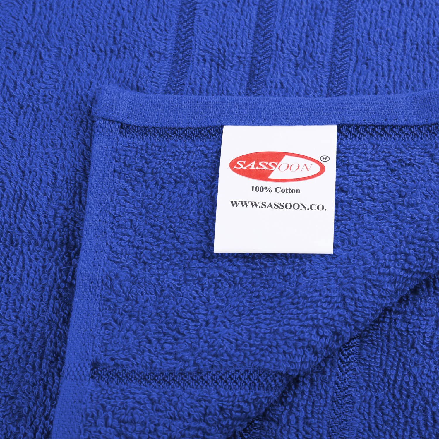 Sassoon Melrose 100% Cotton Hand Towel 400 Gsm | Highly Absorbent, Soft Material Perfect For Daily Use (Blue) -2 Piece