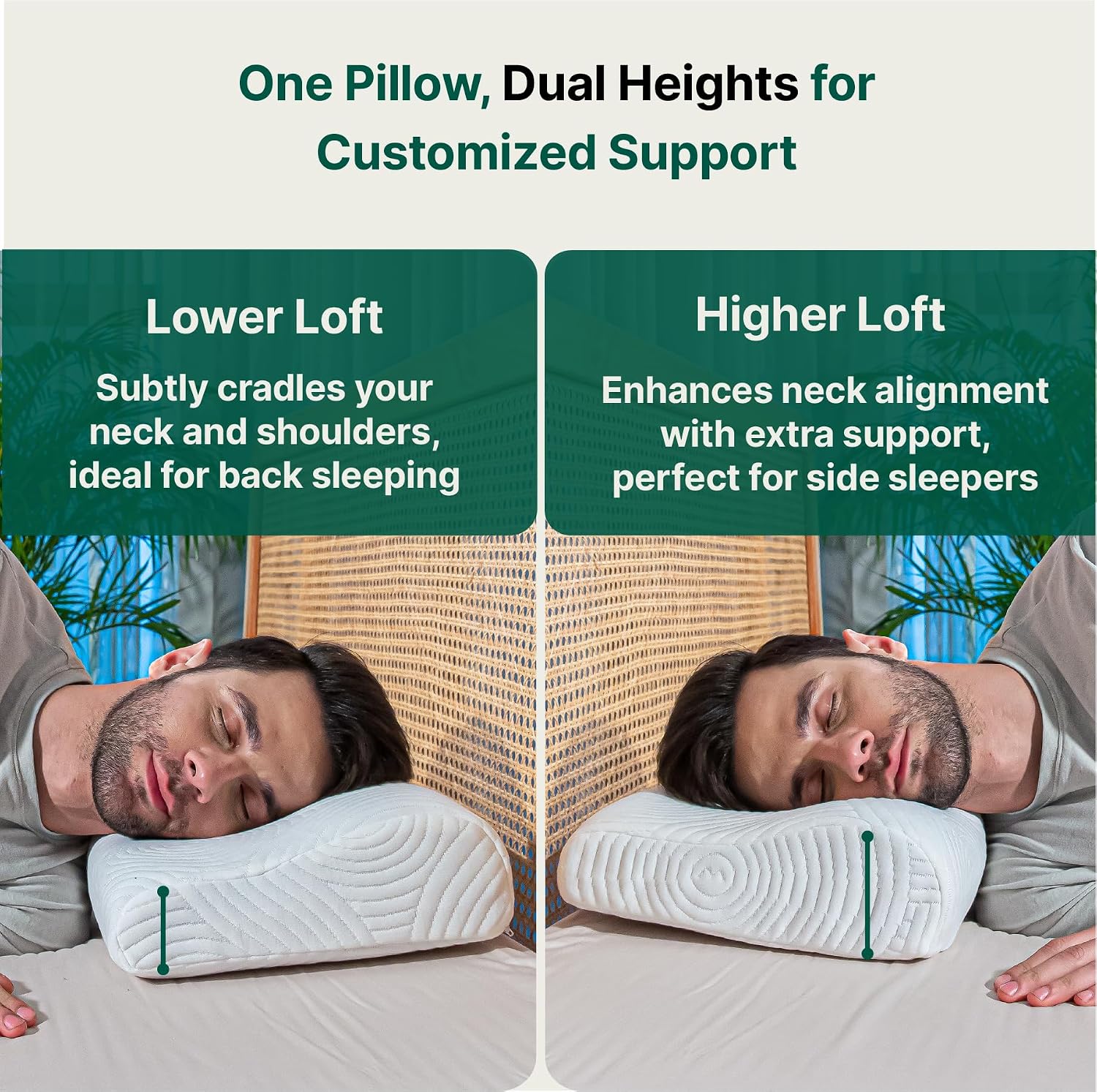 Orthopedic Cervical Pillow, Cooling Gel Memory Foam Pillow, White, King Size - 23 L X 12 W X 4 H Inch | For Neck, Shoulder & Spondylitis Pain Relief | Contour Bed Pillow For Sleeping