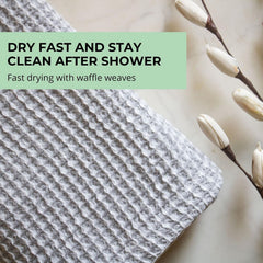 Hamelin The Ezra Waffle Weave Bath Towel 280 Gsm | Cotton Lightweight & Highly Absorbent | Gym Towel Soft Touch, Quick Dry Towels For Bath Large Size (Pearl White)