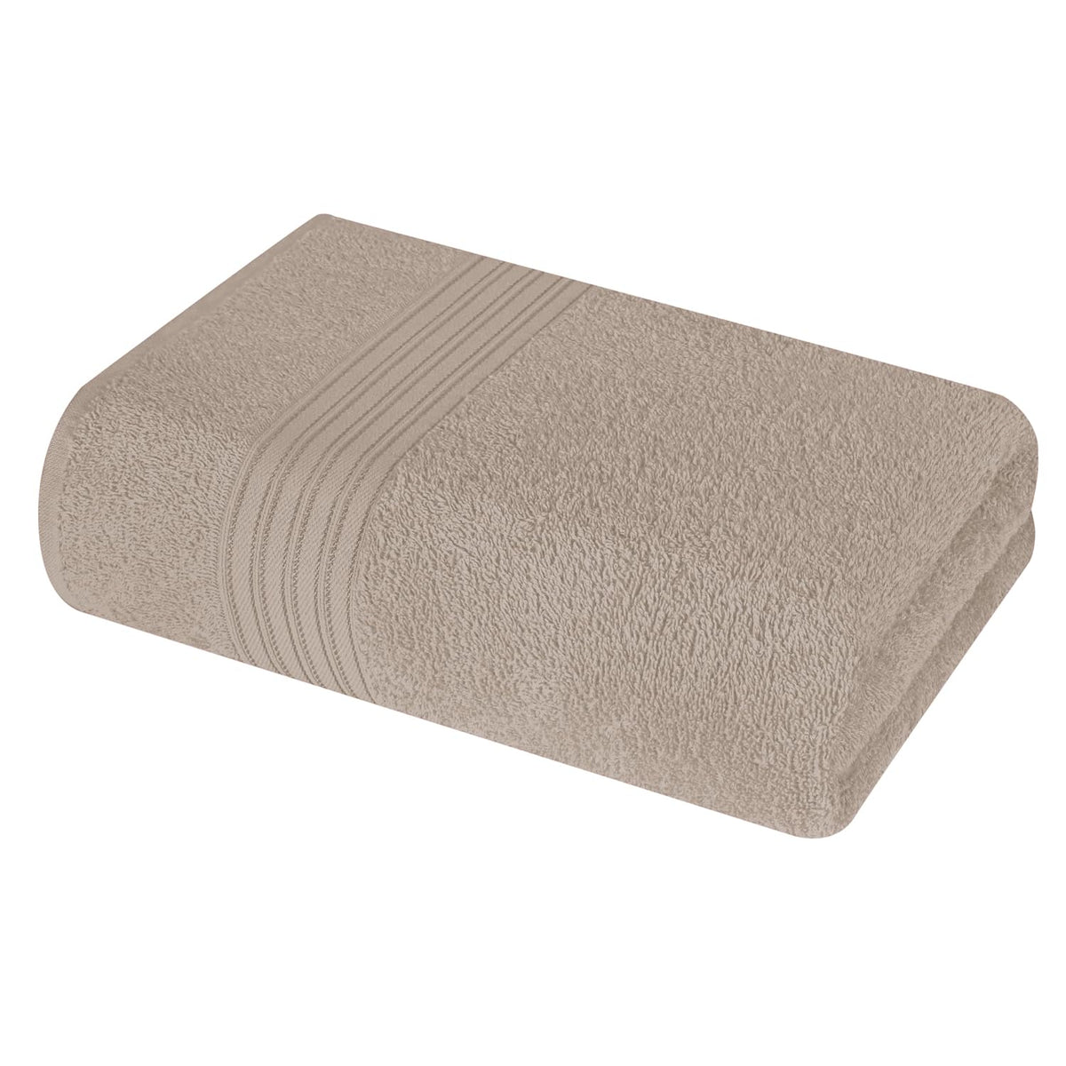 Boutiquo 100% Cotton Bath Towel 500 Gsm | Compact Quick Dry Lightweight Soft & Highly Absorbent Large Size Bath Towel - Tan