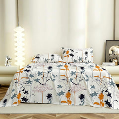 100% Cotton Elastic Fitted Double Bedsheet For Queen Size 2 Pillow Cover - 88 X 100 Inches, White | Perfect For Festive Gifting | Durability & Long-Lasting Use