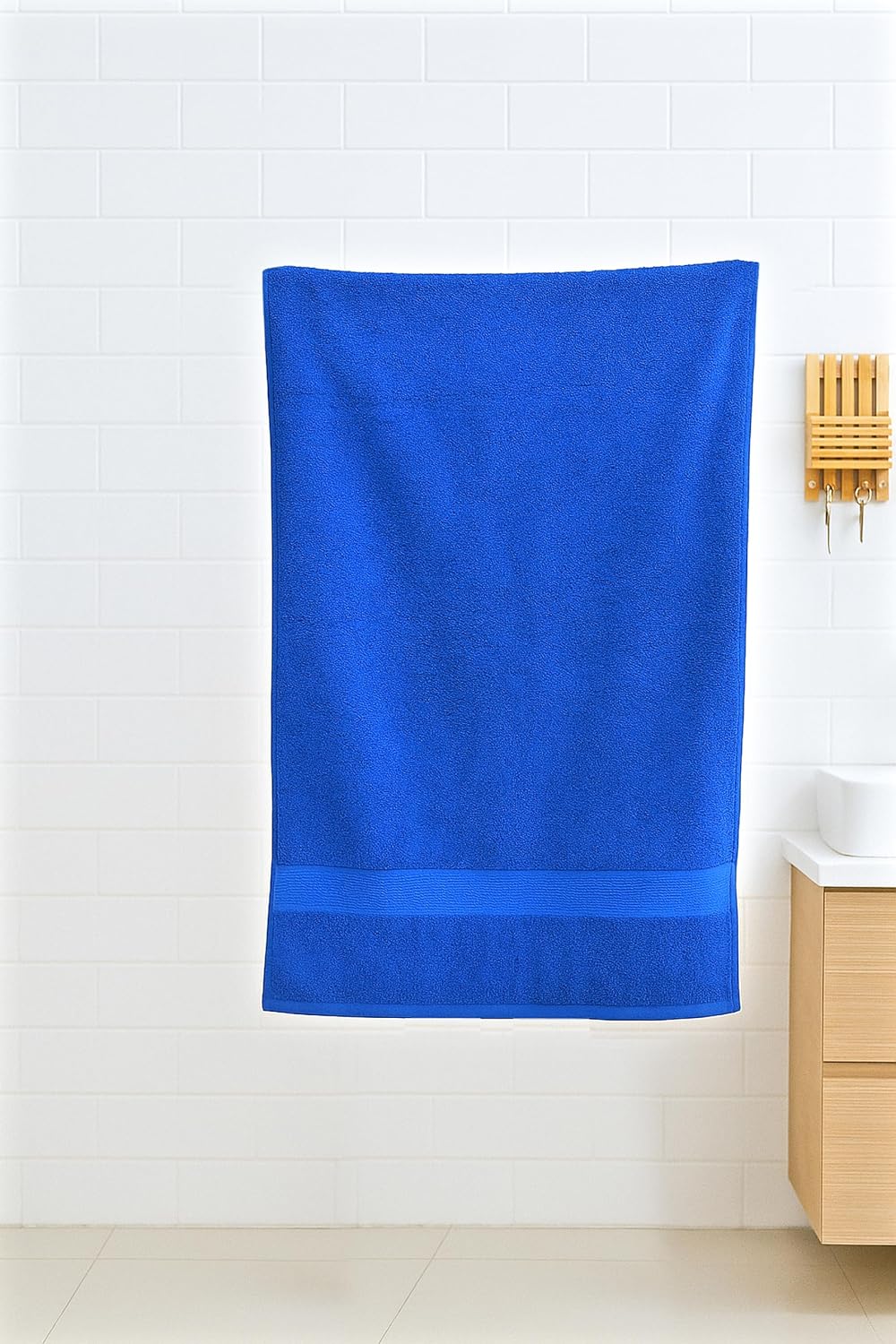 Siya Fashion Cotton Bath Towel 500 Gsm | Ultra Soft Absorbent Quick Dry Lightweight & Durable Fabric Perfect For Home, Gym, Travel & Everyday Use (Blue)