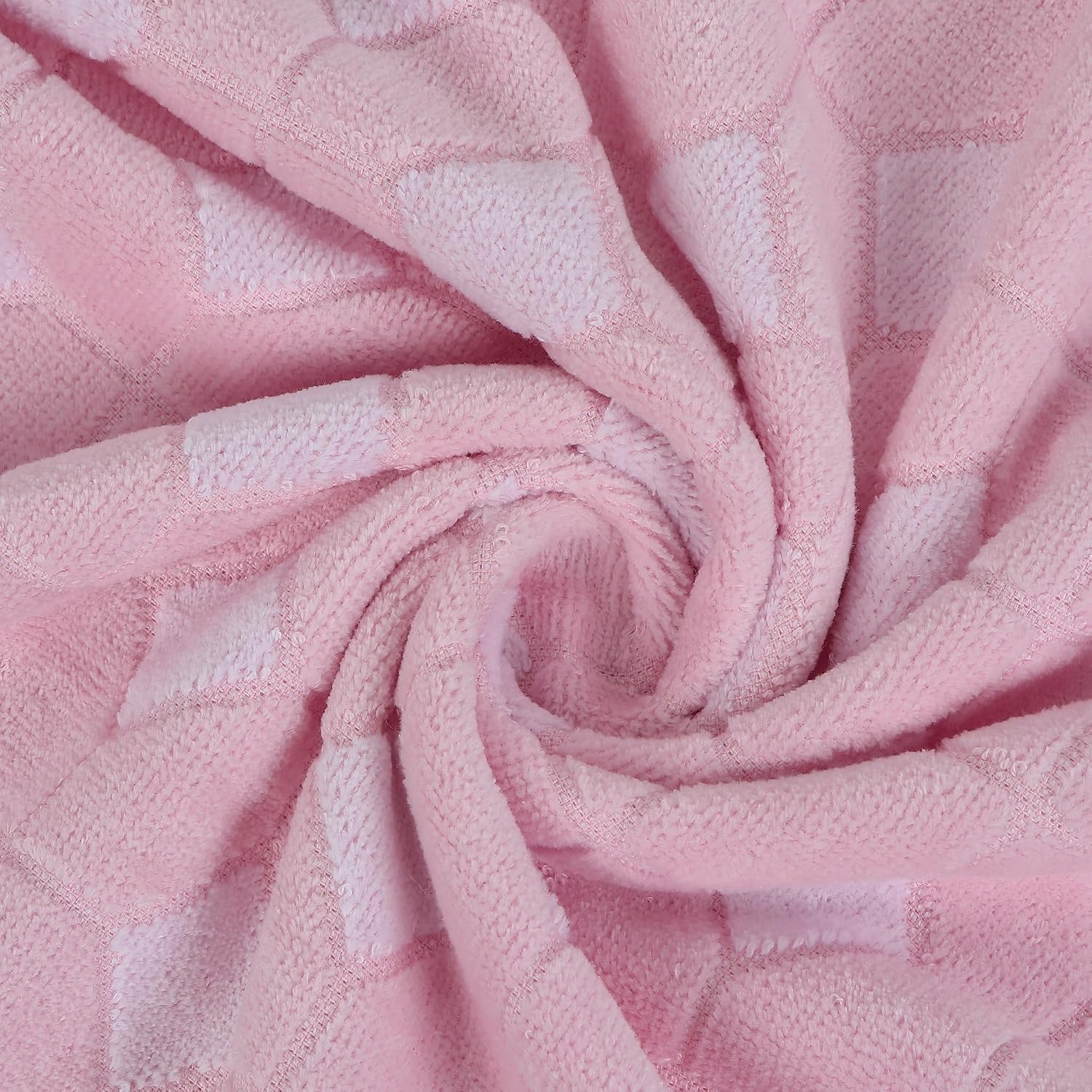 Brodloom Cotton 1 Bath Towel + 2 Hand Towels 950 Gsm | Ultra Soft, Quick Dry & Premium Gift Set Towel (Baby Pink)