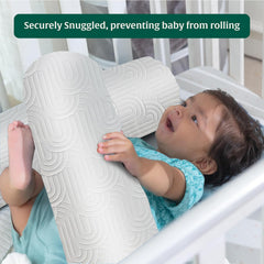 Orthopedic Memory Foam Pillow, Ultra Soft Baby Round Bed Bolster Pillow, White - 22 X 5 X 5 Inch | For Back & Neck Support | Lightweight, Extra Comfy & Soft Baby Bolsters - Pack Of 1