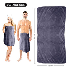 Housse Premium Microfiber Bath Towel 550 Gsm | Extra Large Quick Dry Towels For Women & Men | Super Soft Plush | Ultra Absorbent For Home Swimming Sports & Travel (Charcoal Grey)