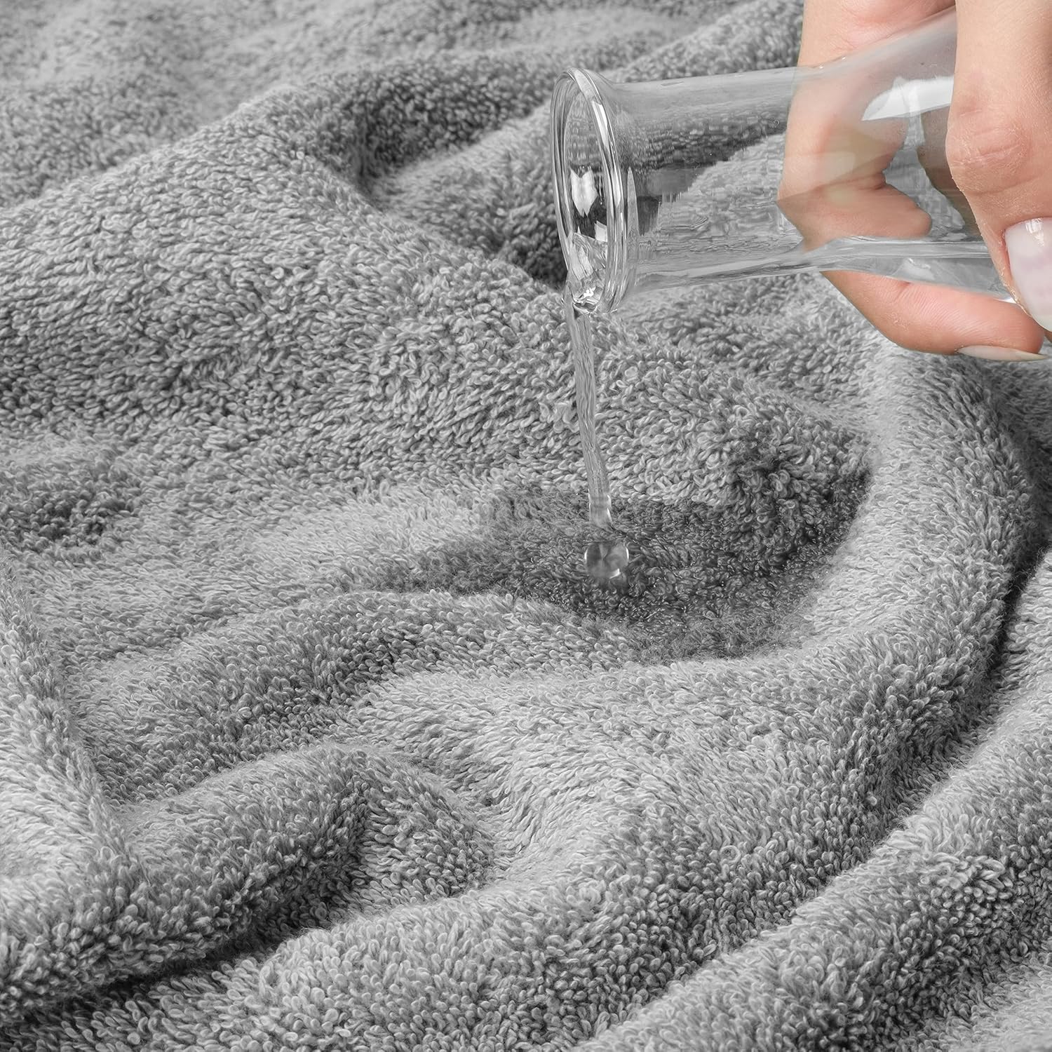 Elstone Home With Device Extra Large Premium Cotton Towel 700 Gsm | Ultra Soft & Super Absorbent Hotel & Spa Quality Towel (Grey)
