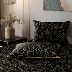 Super King Bedsheet With 2 Pillow Covers & Comforter - 108 X 108 Inches, Black | Hypoallergenic, Breathable, Gentle On Skin & Hair, Fade & Wrinkle Resistant, Wedding Gift For Couples