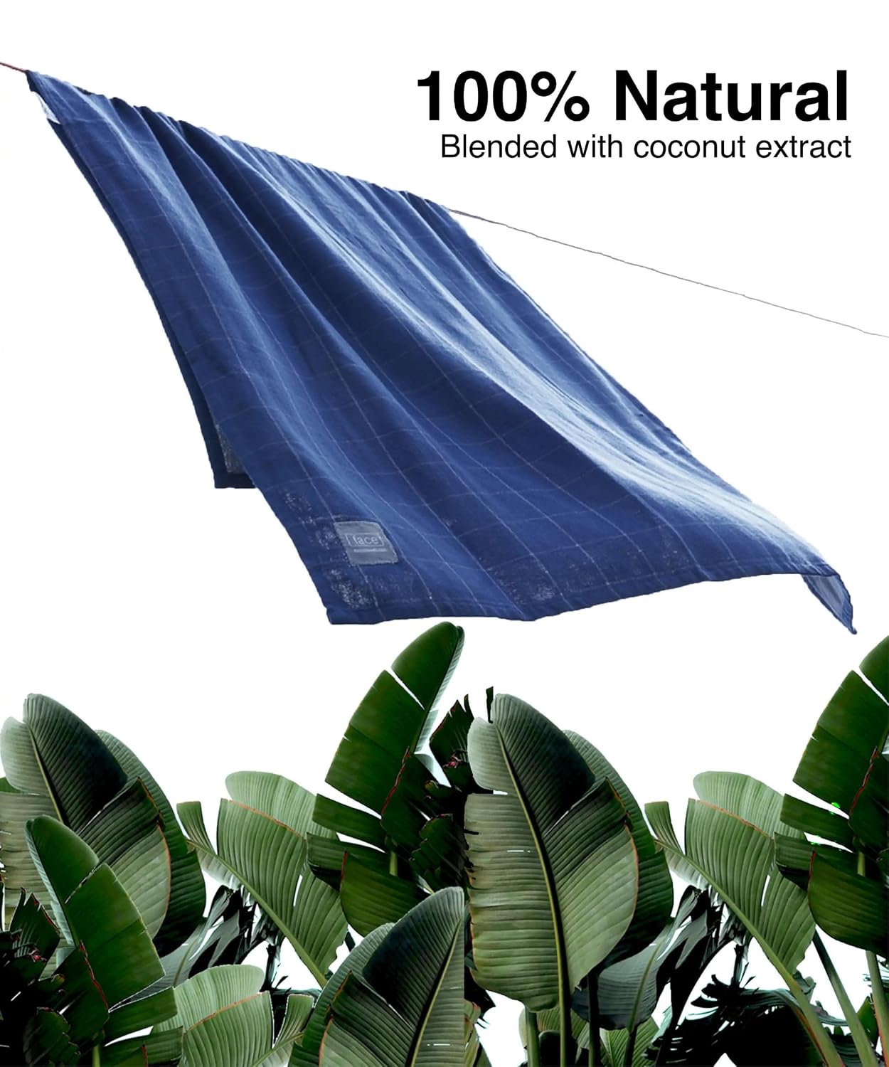 Doctor Towels, Banana Double Cloth Towel Set Of 3-1 Bath Towel, 1 Hand Towel, 1 Face Towel, Super Soft & High Absorbency Towels For Sensitive Skin, Quick Dry Towels Large Size (Blue)
