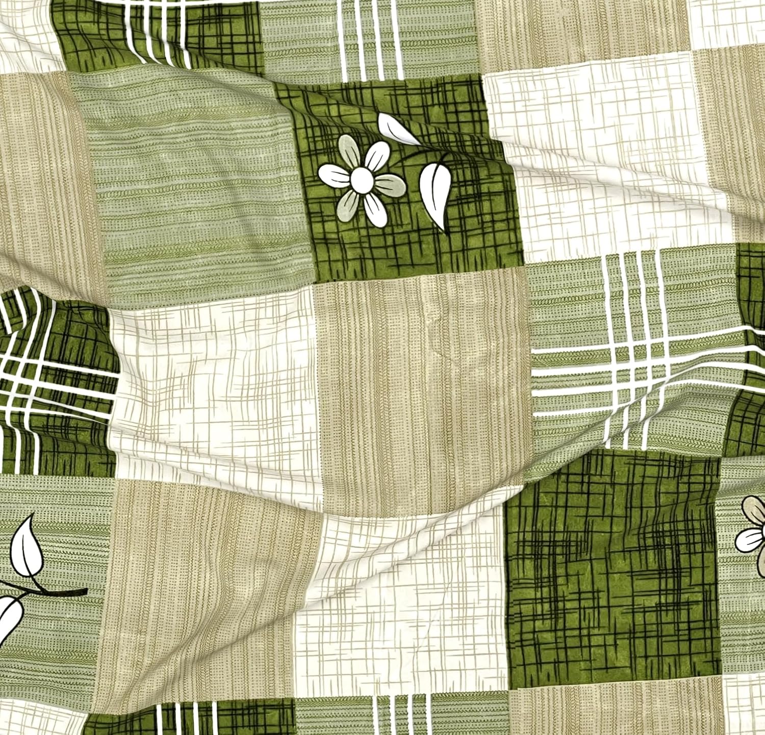 100% Microfiber Flat Double Bedsheets With 2 Pillow Covers - Light Green | 88 X 88 Inches - Durable & Long Lasting Fabric, Naturally Breathable & Wrinkle Free Bedsheet