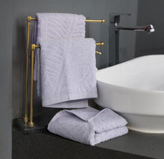 Musa Banana Hand Towels 400 Gsm | Terry Hand Towel For Wash Basin Kitchen Gym Towel For Men (Misty Lilac) -Set Of 3