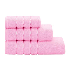 Spread Spain Roman Face, Hand & Bath Large Towel 600gsm | Super Soft & Comfortable, Extra Absorbent Cotton Towels For Face, Body & Gym- Pink (Set Of 3)