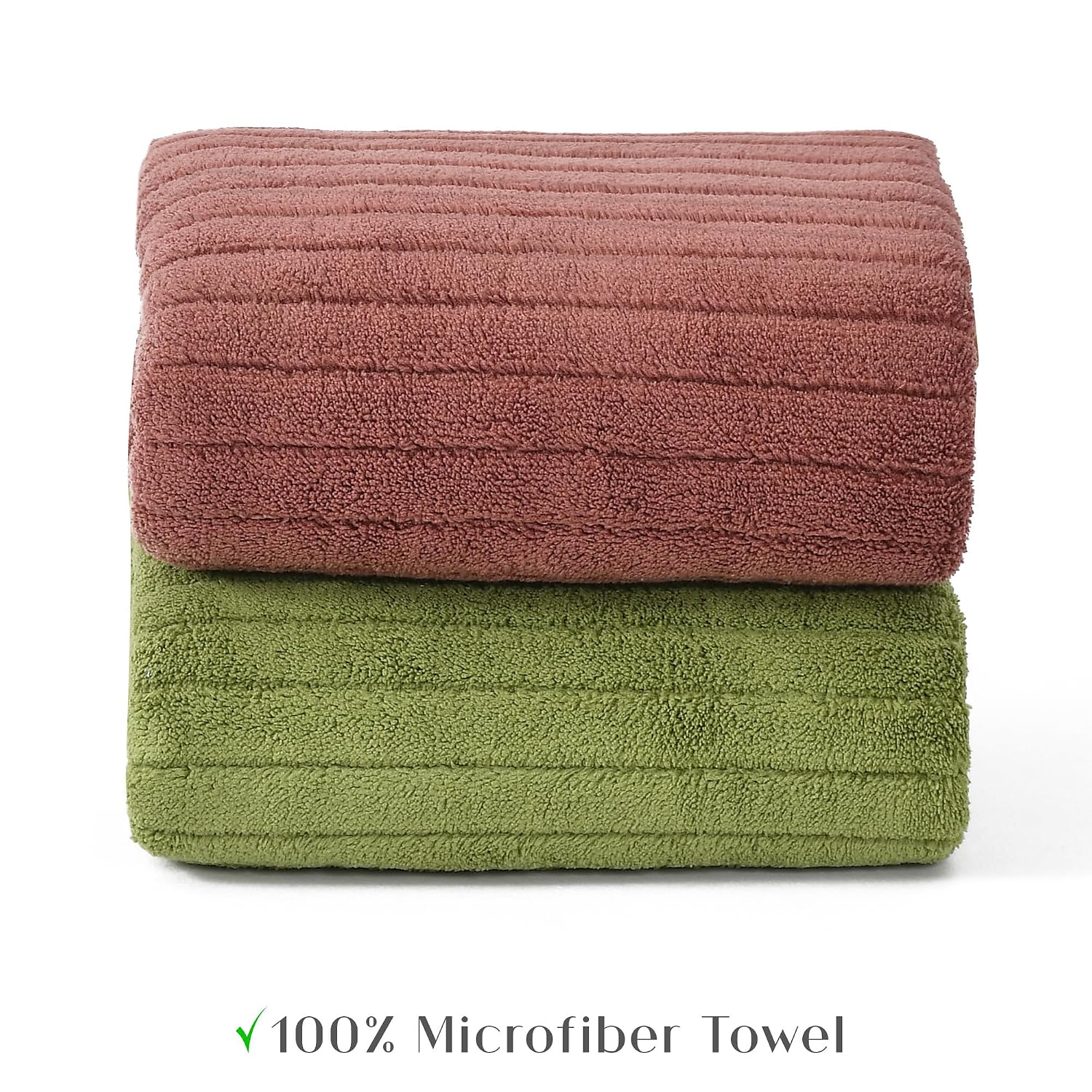 Urbanleaf Stripe Microfiber Hand Towels 170 Gsm | Gym & Workout Towels Pack Of 2 (Multicolor 4)