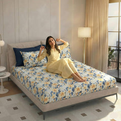 Double Bed King Size Bedsheet 90 X 100 Inches, Multicolor With 2 Pillow Covers | Soft, Breathable & Durable | Wrinkle Resistant