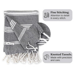 Indihaus Premium Large Cotton Bath Towels 380 Gsm | Soft, Absorbent & Comfortable Large Size Bath Towels | Set Of 2 (Slate Grey & Earthy Crimson)