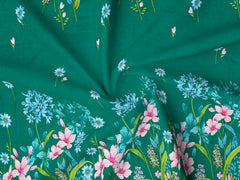 1 Single Bedsheet With 1 Pillow Cover - 48 X 72 X 8 Inches, Dark Green | All Around Elastic Fitted Bedsheets | Hand Wash Or Machine Wash Warm