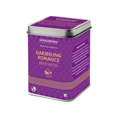 Gopaldhara Darjeeling Romance Premium White Tea - 100gm Tin Can, 3.5 Ounce | Premium White Mellow Sweet Whole Leaf Tea - Low Caffeine