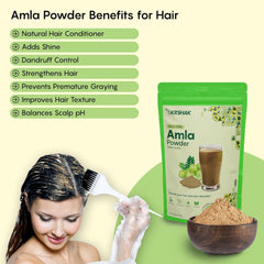 Krshak Amla Powder Pure Dried Amla Fruit Powder Enhance Hair, Skin & Health Naturally, Food Grade Seedless Fine Powder, Non - Gmo, Vegan & Preservative Free | 100gm 0.2lbs Each Pack Of 2
