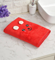 Hovent Microfiber Baby Bath Towel 400 Gsm | Large Size Super Absorbent Quality Baby Bath Towel (Red)