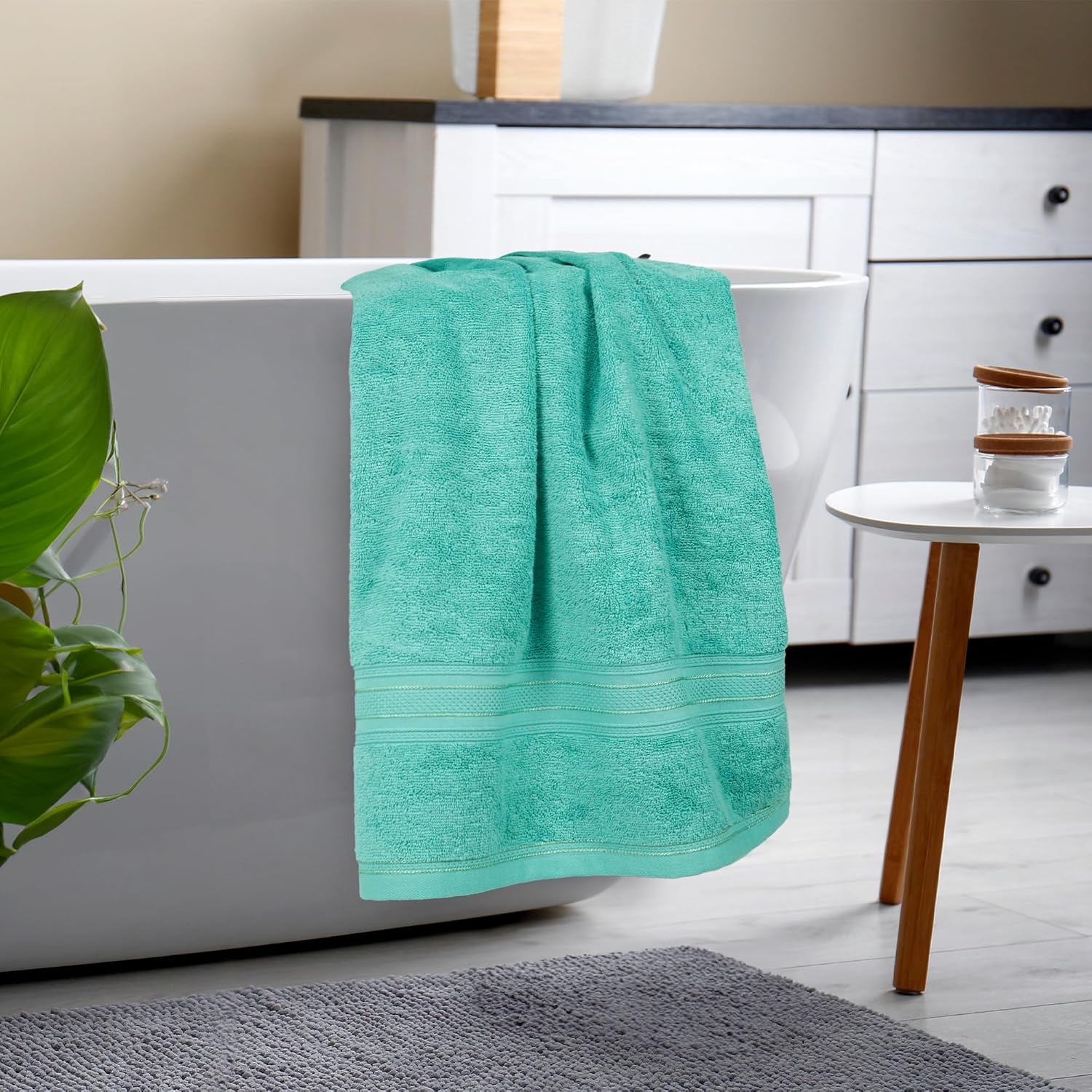 Mytrident Cotton Bath Towel 700 Gsm | For Men & Women Classic Towel 100% Cotton Bath Towel (Waterfall Blue)