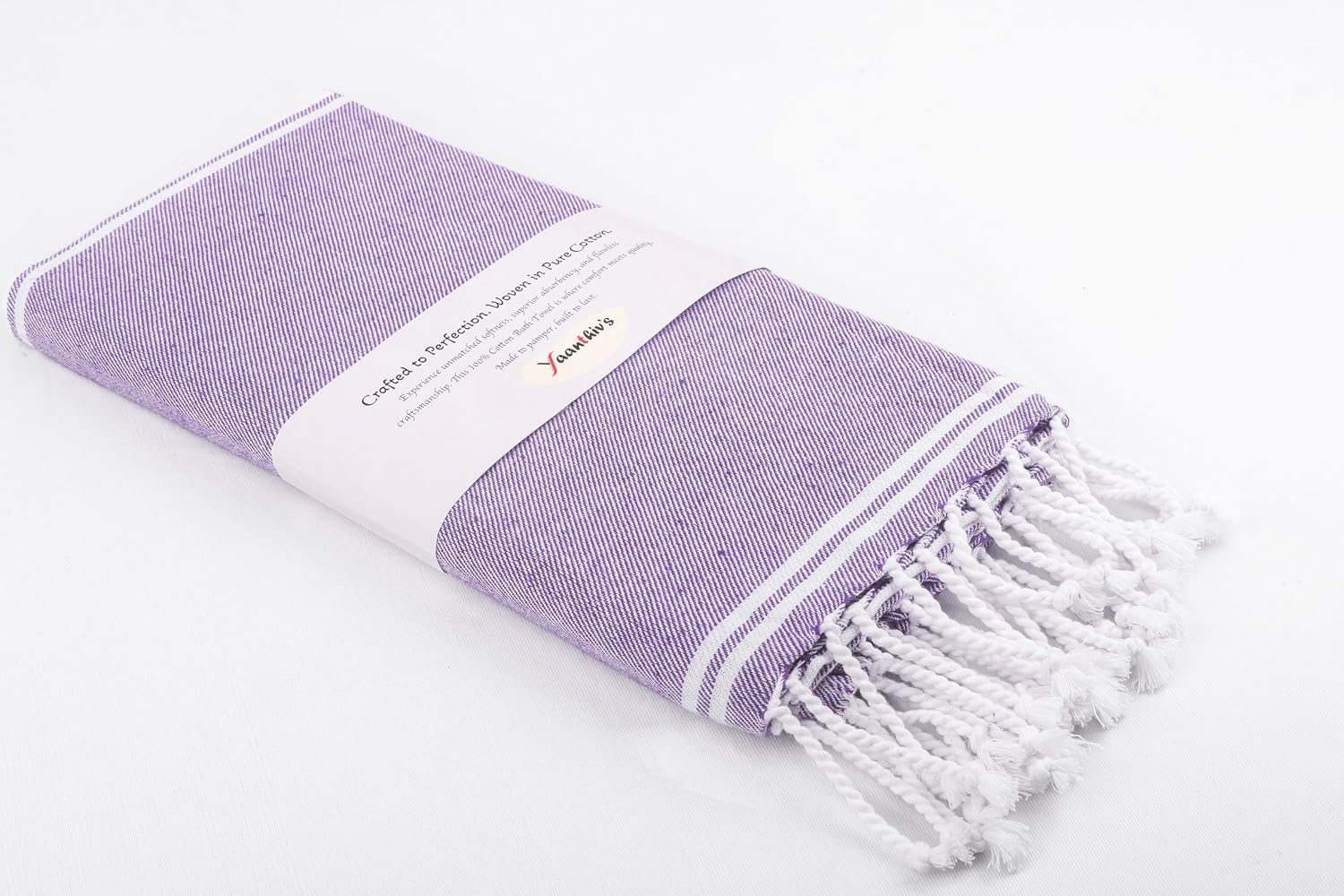 Yaanthiv'S Premium Turkish Cotton Bath Towels 900 Gsm | Eco Luxury Range Of Towels Washable & Quick Dry, Light Weight Bath Towels (Pack Of 3) - Purple,Yellow & Grey