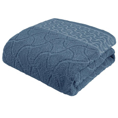 Story@Home Bath Towels 400 Gsm Large Size, Set Of 2 Quick Dry Bath Towel Jacquard Design Pink - Blue, Terry Cotton Bath Towels For Everyday Use
