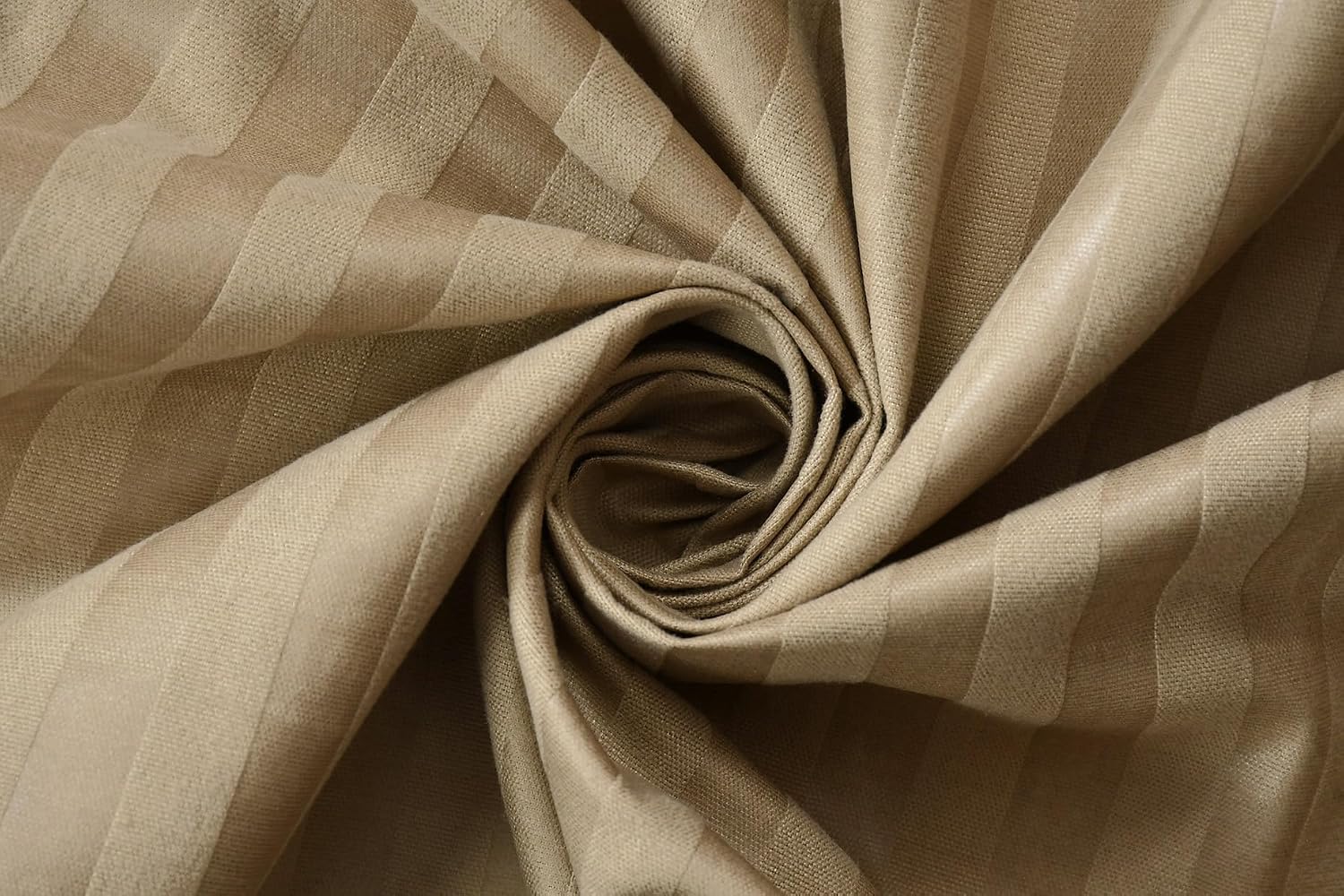 Stripe Glace Cotton 1 Double Bedsheet With 2 Pillow Cover - 91 X 90 Inches, Beige | Fade Resistant & Durable Breathable & Wrinkle Free Bed Sheet