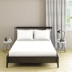 Cotton Flat Double Bedsheet For King Size With 2 Matching Pillow Cover (108 X 100 Inches, White) | Ideal For Hotel, Guest House, Bedroom | Naturally Comfortable Bedsheet