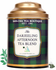 San-Cha The Darjeeling Afternoon Tea Blend - 25 Silky Tea Bags | Light Bodied Tea With Floral Notes - Rich Flavor Whole Leaf Assam Tea | Medium Caffeine Loose Tea Leaf