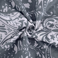 100% Cotton Double Bedsheet For King Size With 2 Pillow Covers | 108 X 108 Inches, Grey & Blue - Perfect For Home, Guest House, Hotel | Soft, Breathable & Comfortable