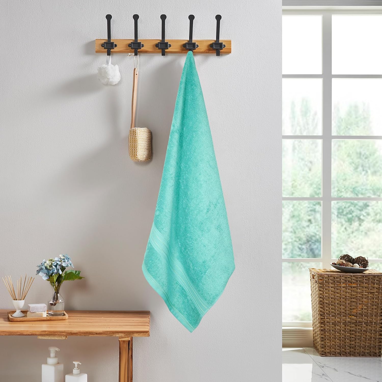Mytrident Cotton Bath Towel 900 Gsm | For Men & Women Classic Towel 100% Cotton Bath Towel (Waterfall Blue)