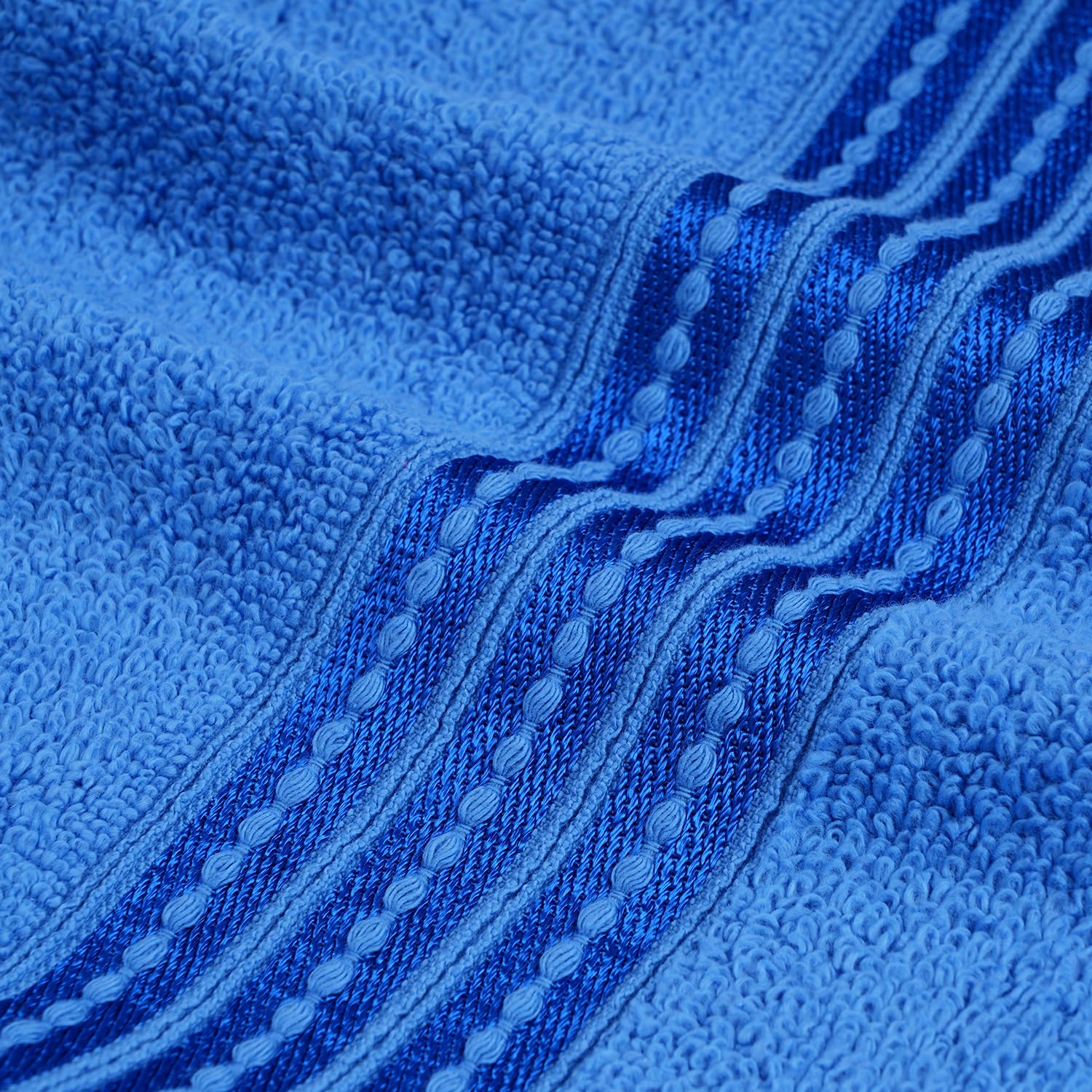 Micro Cotton Remy Basel Luxury Terry Cotton Bath Towel 550 Gsm | Super Comfortable 100% Long Staple Cotton Bath Towel (Pacifia)