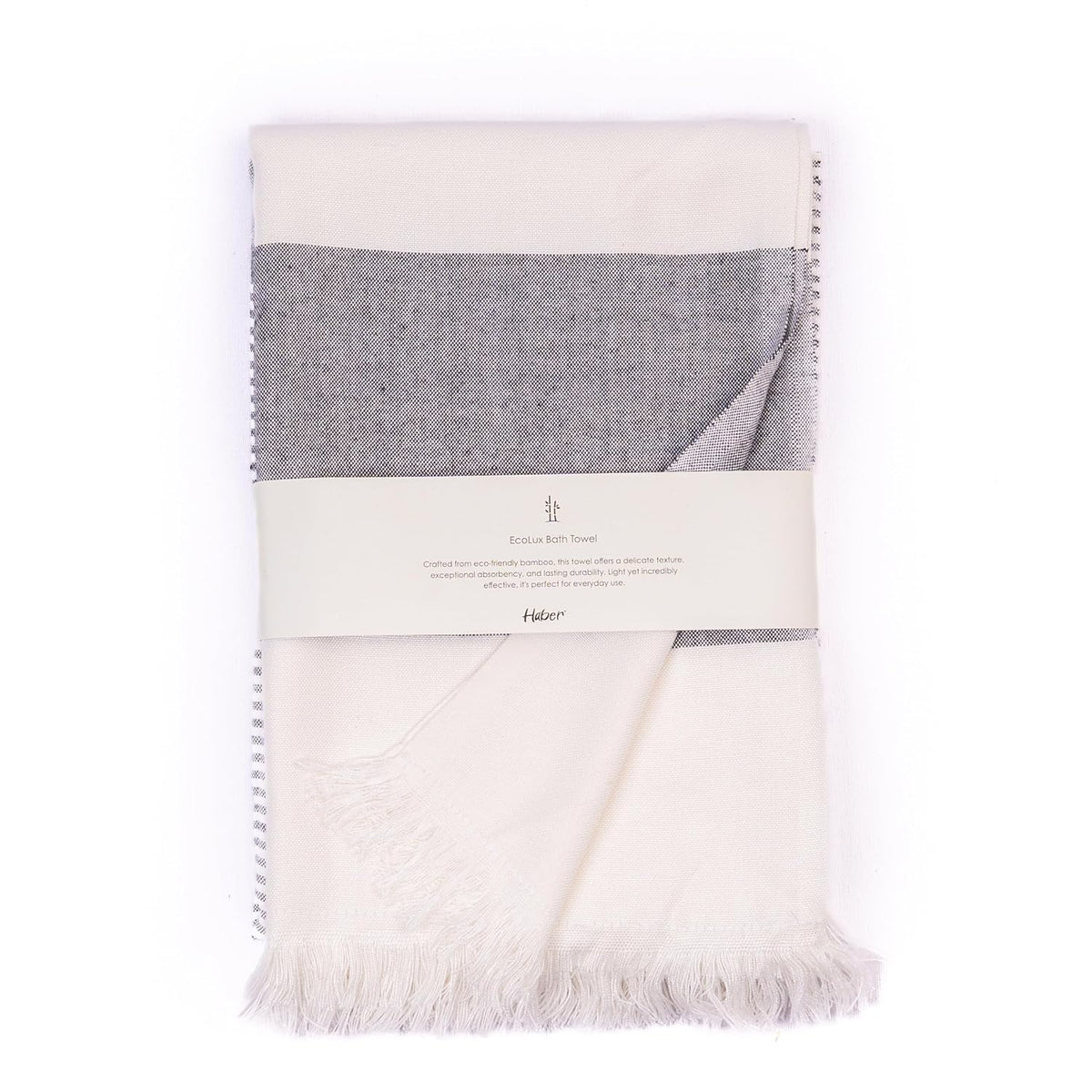 Haber 100% Bamboo Large Bath Towel 240 Gsm | Ultra Soft, Light Weight & Quick Dry Bath Towel For Travel, Gym, Beach, Pool & Yoga (Pebble Grey)