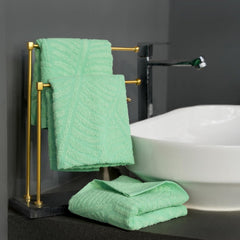 Musa Banana Hand Towels 400 Gsm | Terry Hand Towel For Wash Basin Kitchen Gym Towel For Men (Ming Green) -Set Of 3