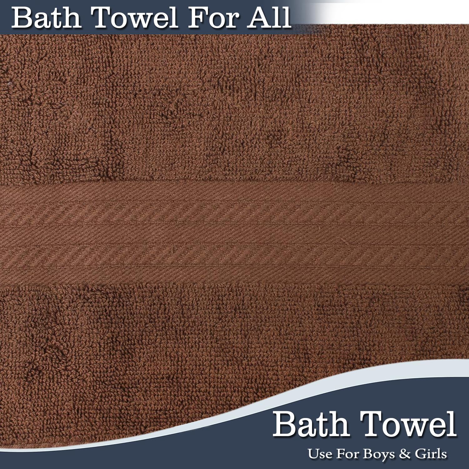 Fresh From Loom Luxury Edition Egyptian 100% Pure Cotton Bath Towel 600 Gsm | High Water Heavy Soft Dual Stitched Bath Towel (Coffee)