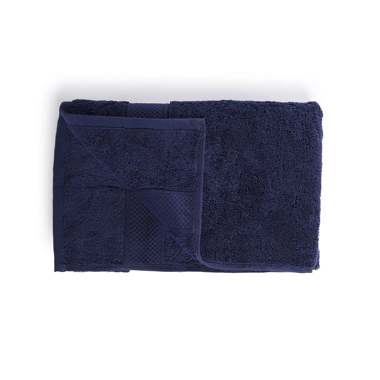 Wakefit Terry Cotton Soft Absorbent Hand Towel 500 Gsm (Chilli Pepper & Navy Blue)- Set Of 4