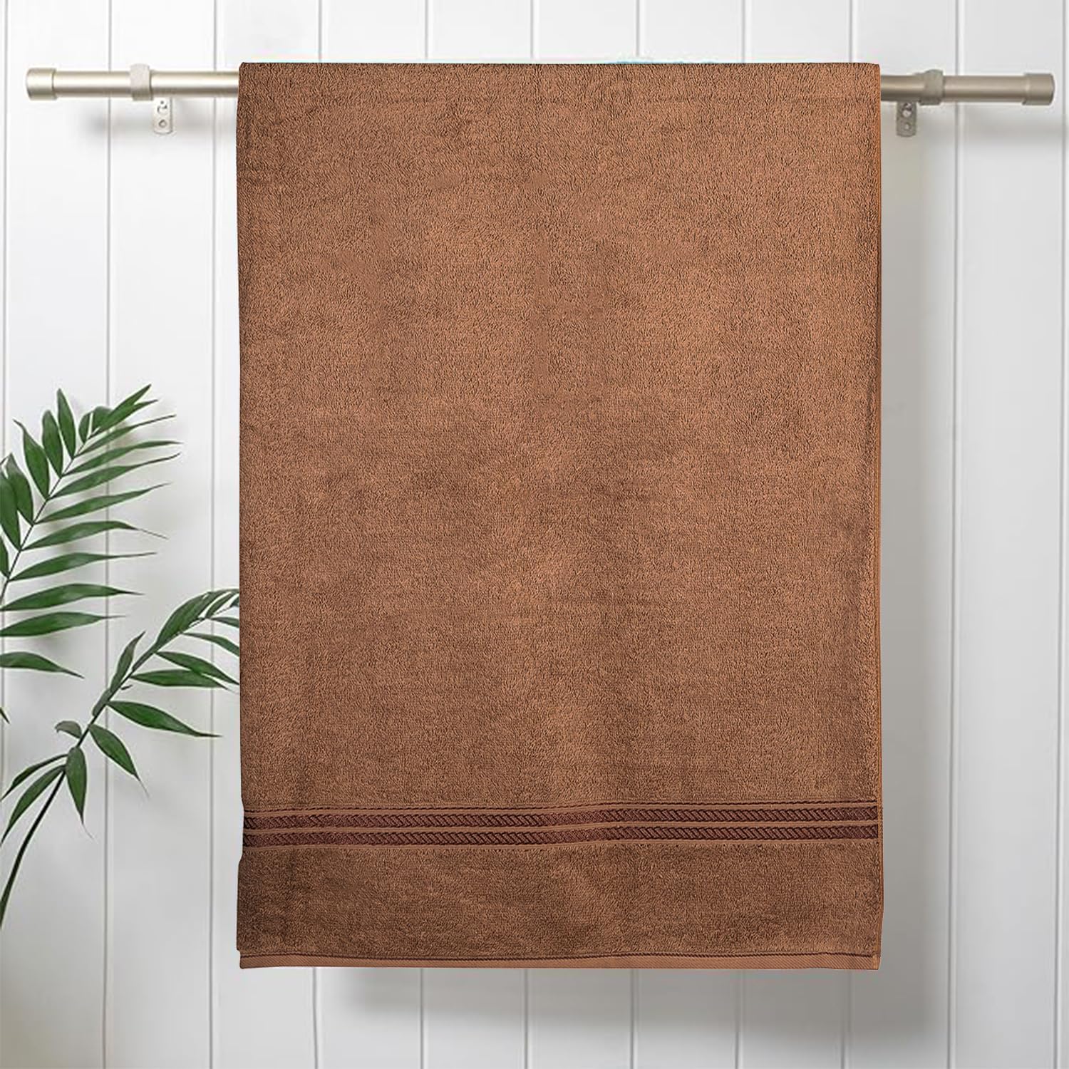 Comforic 100% Cotton Bath Towels Large Size 500 Gsm | Quick Dry, Super Soft & Absorbent Gym Towel, Travel Towel (Espresso)