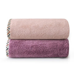 Spread Spain Microfiber Bath Towel 1200 Gsm | Extra Soft Plush & High Absorbent Bath Towel For Men & Women - Rose & Fashion Fruit (Pack Of 2)