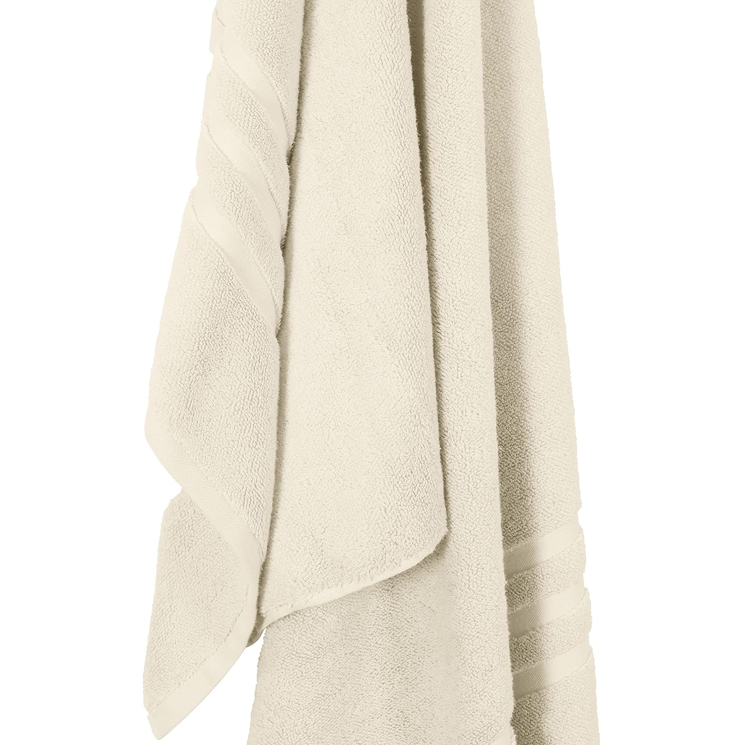 Spread Spain Cotton Bath Towels 650 Gsm | Large Size Miami Bath Towel Soft & Absorbent For Men & Women (Ivory)